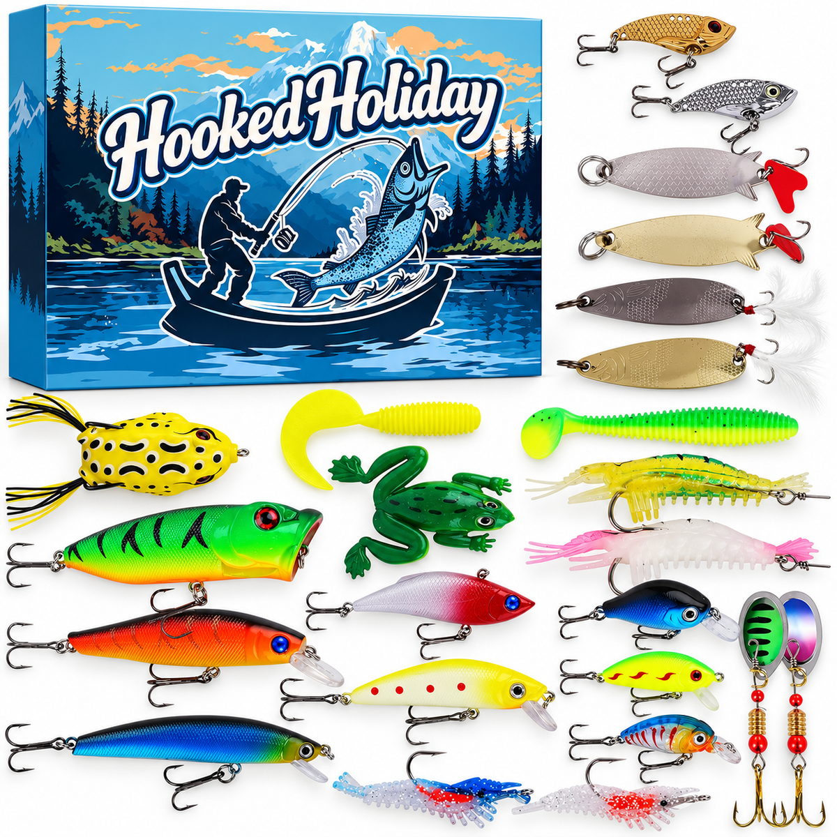 HookedHoliday™ 24-Day Fishing Advent Calendar